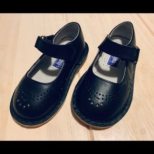 NWOB Toddler Girls L’Amour Black Leather Mary Jane
